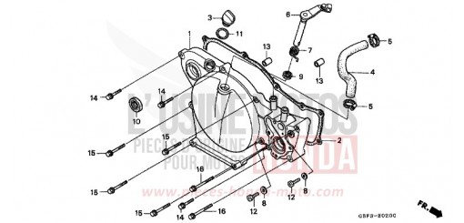 PANNEAU CARTER-MOTEUR D. CR80RX de 1999